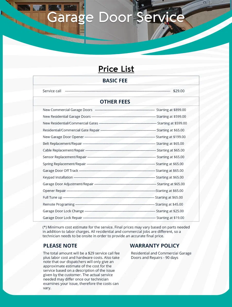 Garage Door Mobile Service Repair Surprise, AZ 623-299-3605